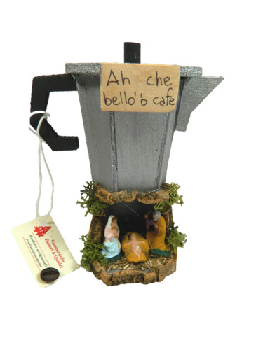Presepe nella caffettiera - nella,